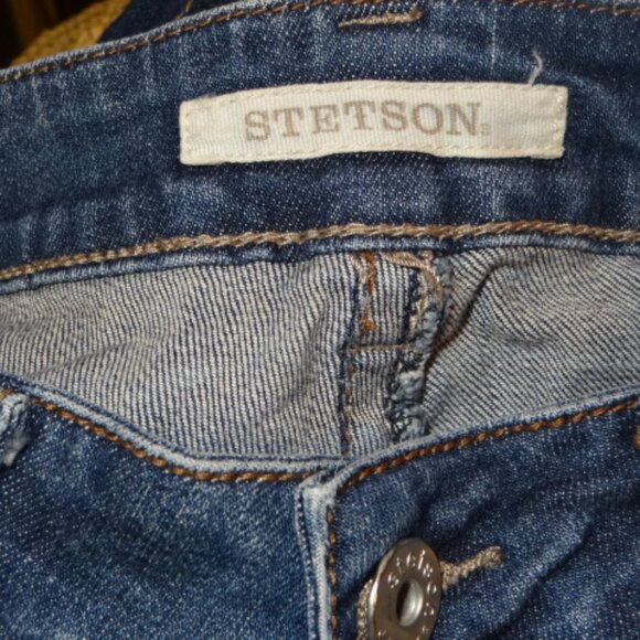 Stetson Women's Hollywood Bootcut Blue Jeans w/Decorative Pockets - Picture 5 of 7